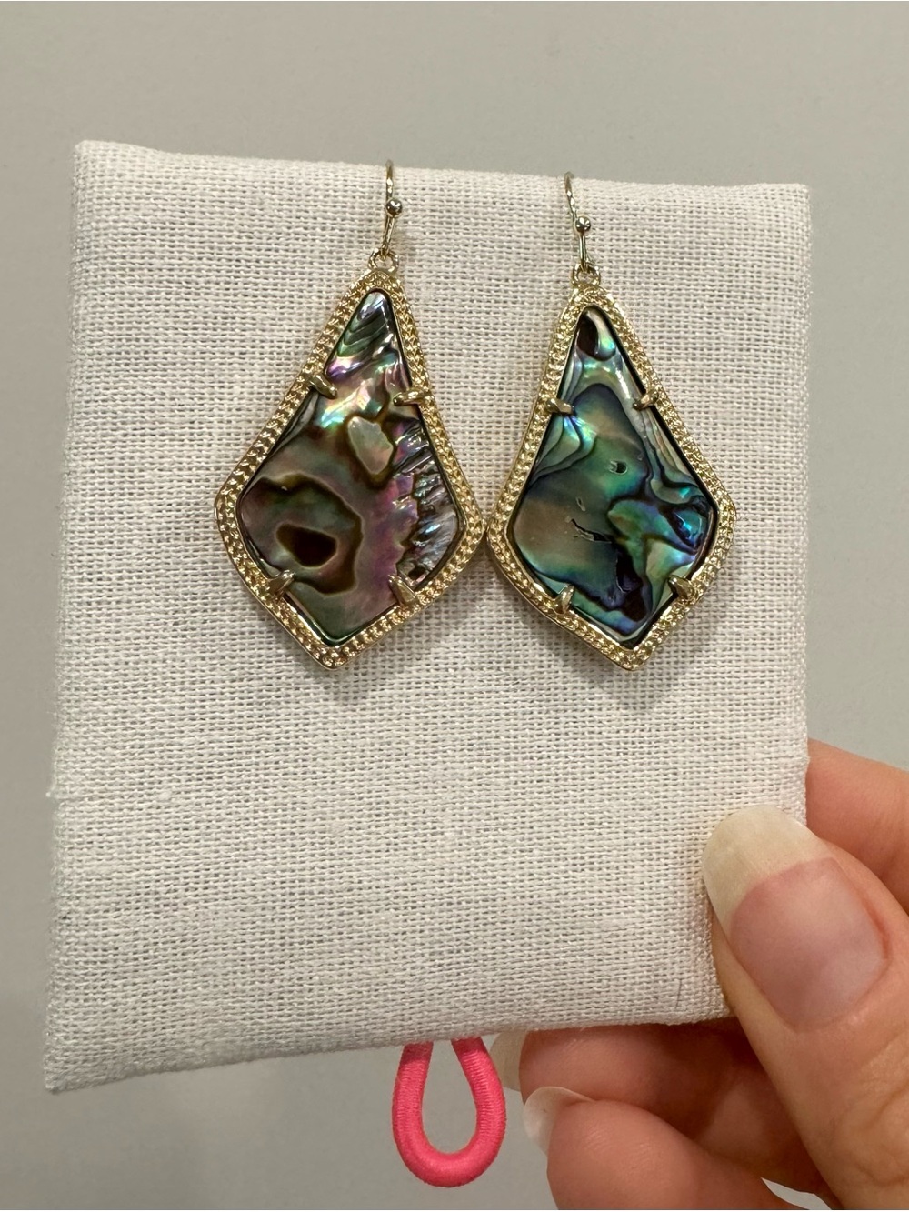 Kendra Scott Alex Small Drop Earrings in Abalone Shell - NWOT